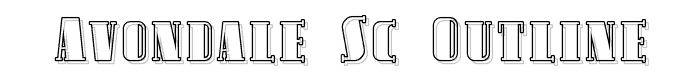 Avondale SC Outline font